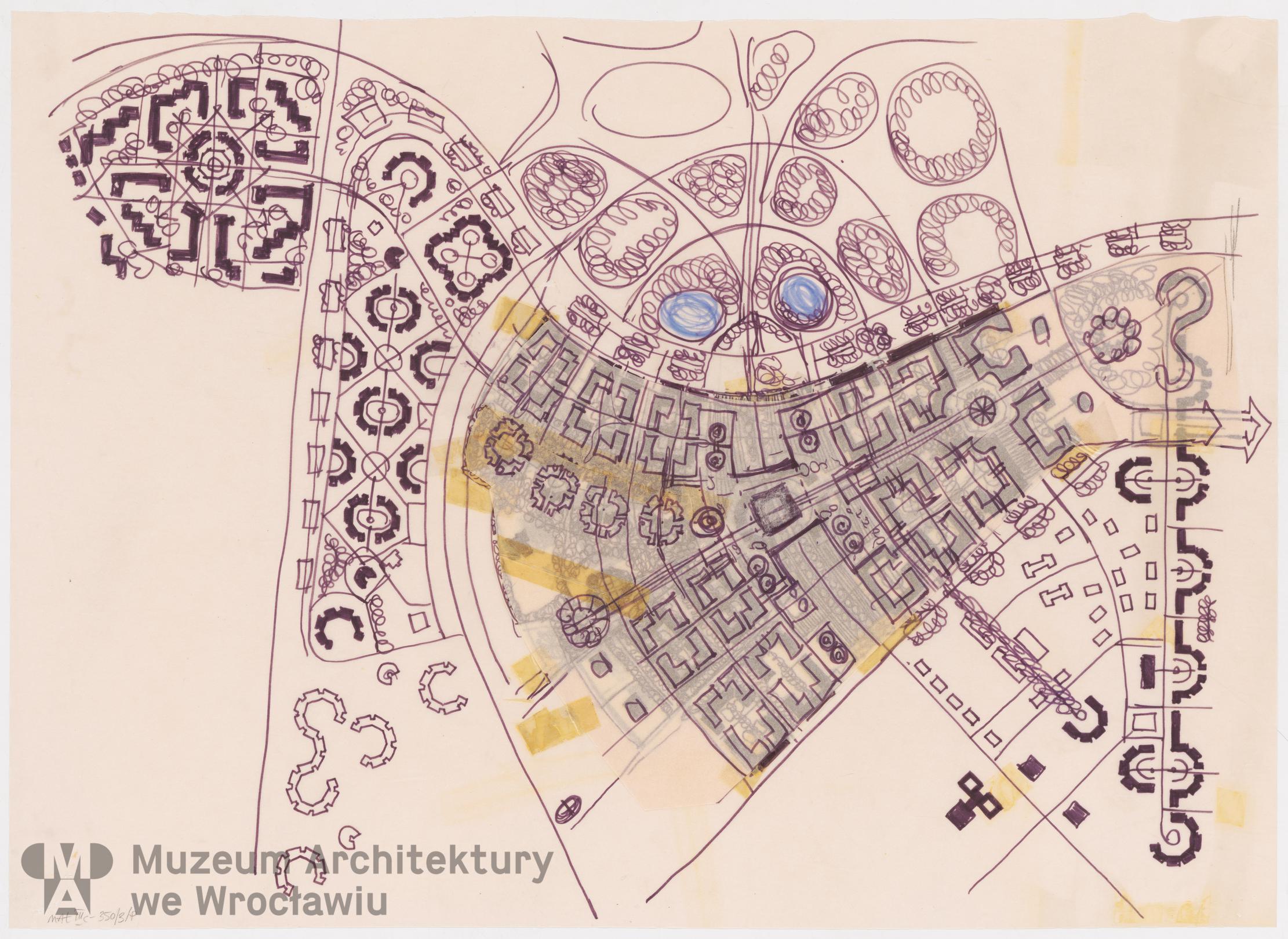 Molicki Witold Jerzy, Spławski Ryszard, Kamocki Wacław (Miastoprojekt-Wrocław), Osiedle Spółdzielni Mieszkaniowej “Budowlani” w rejonie ul. Wojszyckiej we Wrocławiu. Dom bliźniaczy mniejszy, 1968.09