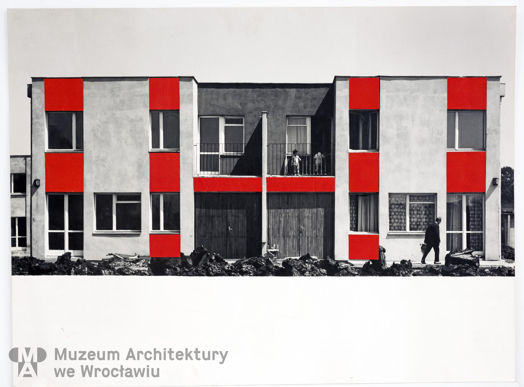 Molicki Witold Jerzy (Miastoprojekt-Wrocław), Housing estate belonging to “Budowlani” cooperative in the area of Wojszycka Street in Wroclaw. Semi-detached house, ok. 1968