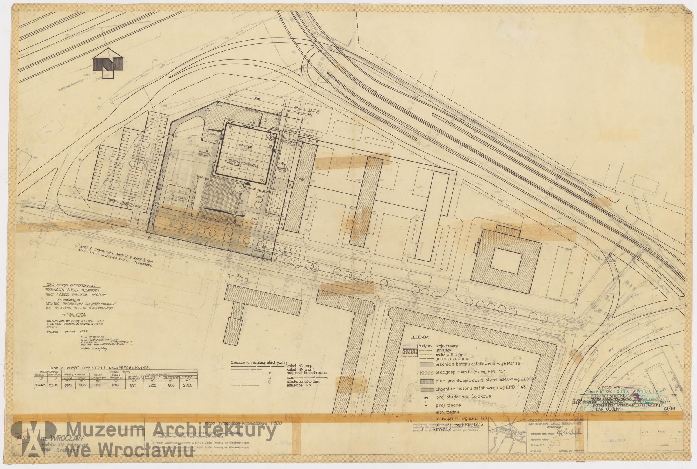 Molicki Witold Jerzy, Skrzypczyńska J., Dyjakon Julian (Miastoprojekt-Wrocław), Stołówka pracownicza Mera-Elwro we Wrocławiu, 1980