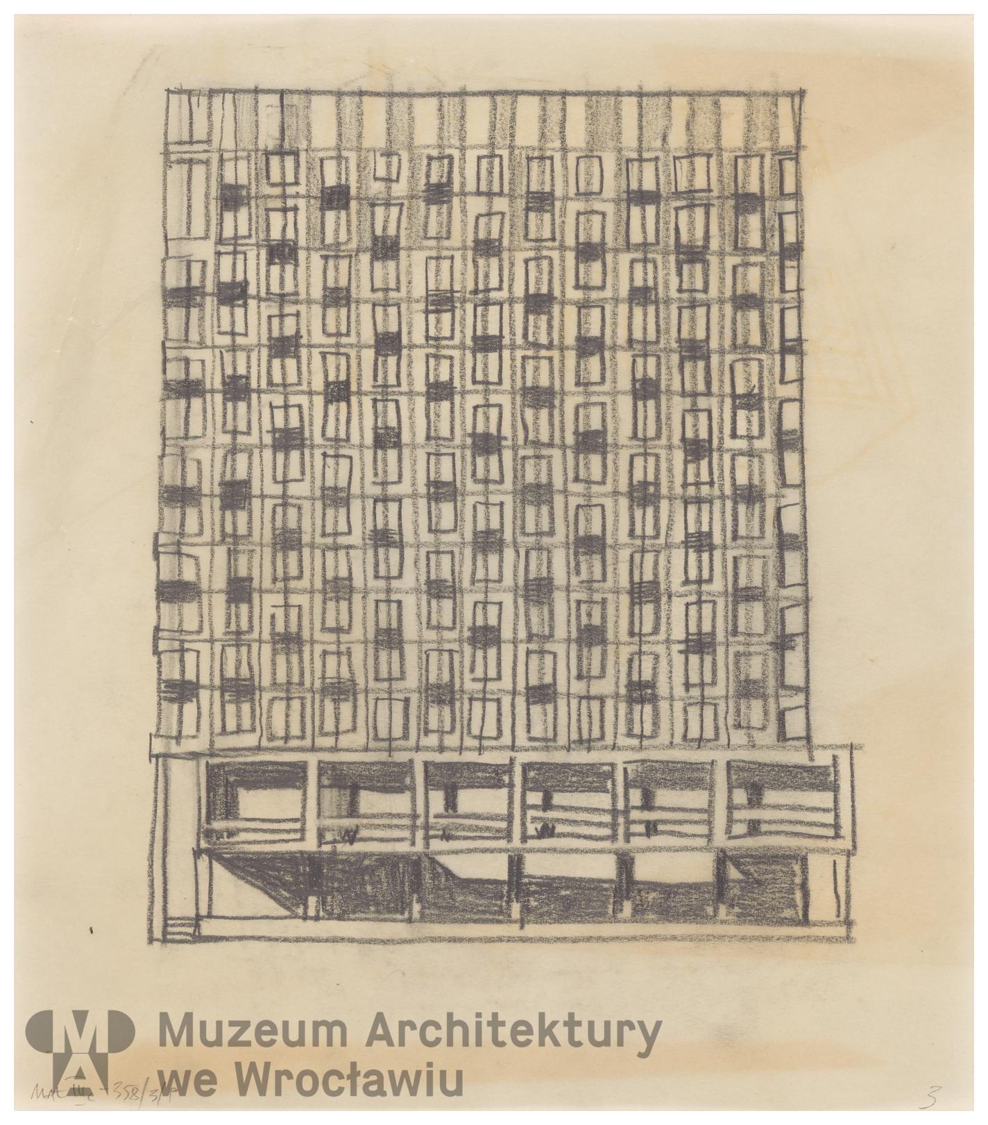 Molicka Maria, Molicki Witold Jerzy, Różycki Stefan (Miejskie Biuro Projektów we Wrocławiu), Orbis Hotel in Wroclaw, 1969
