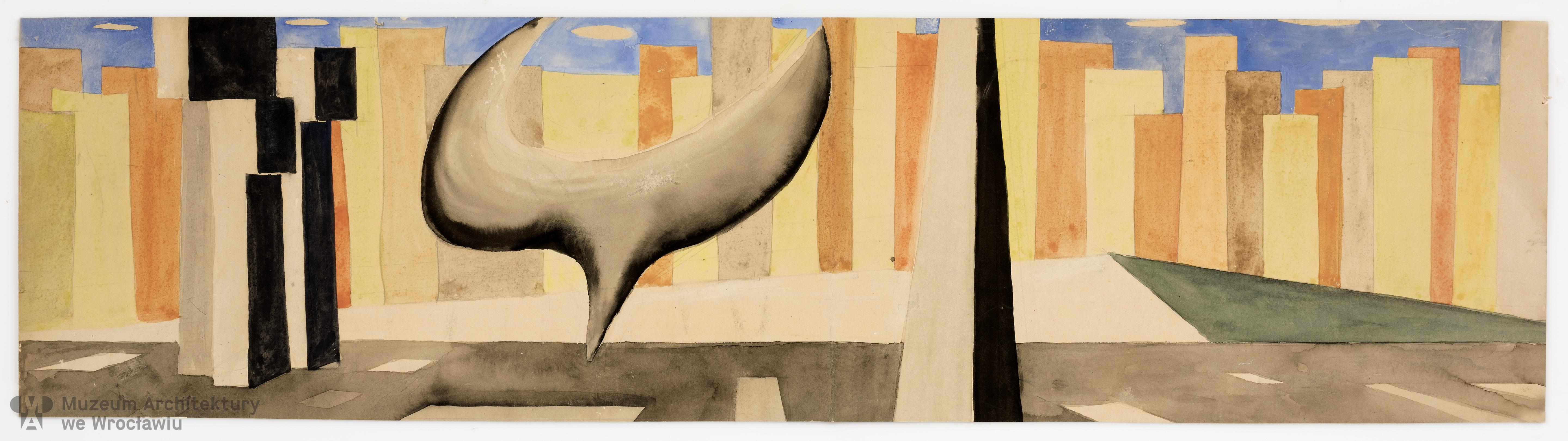 Molicki Witold Jerzy, Cykl “Forma i Kolor”. Kompozycja architektoniczna (z rzeźbą), 