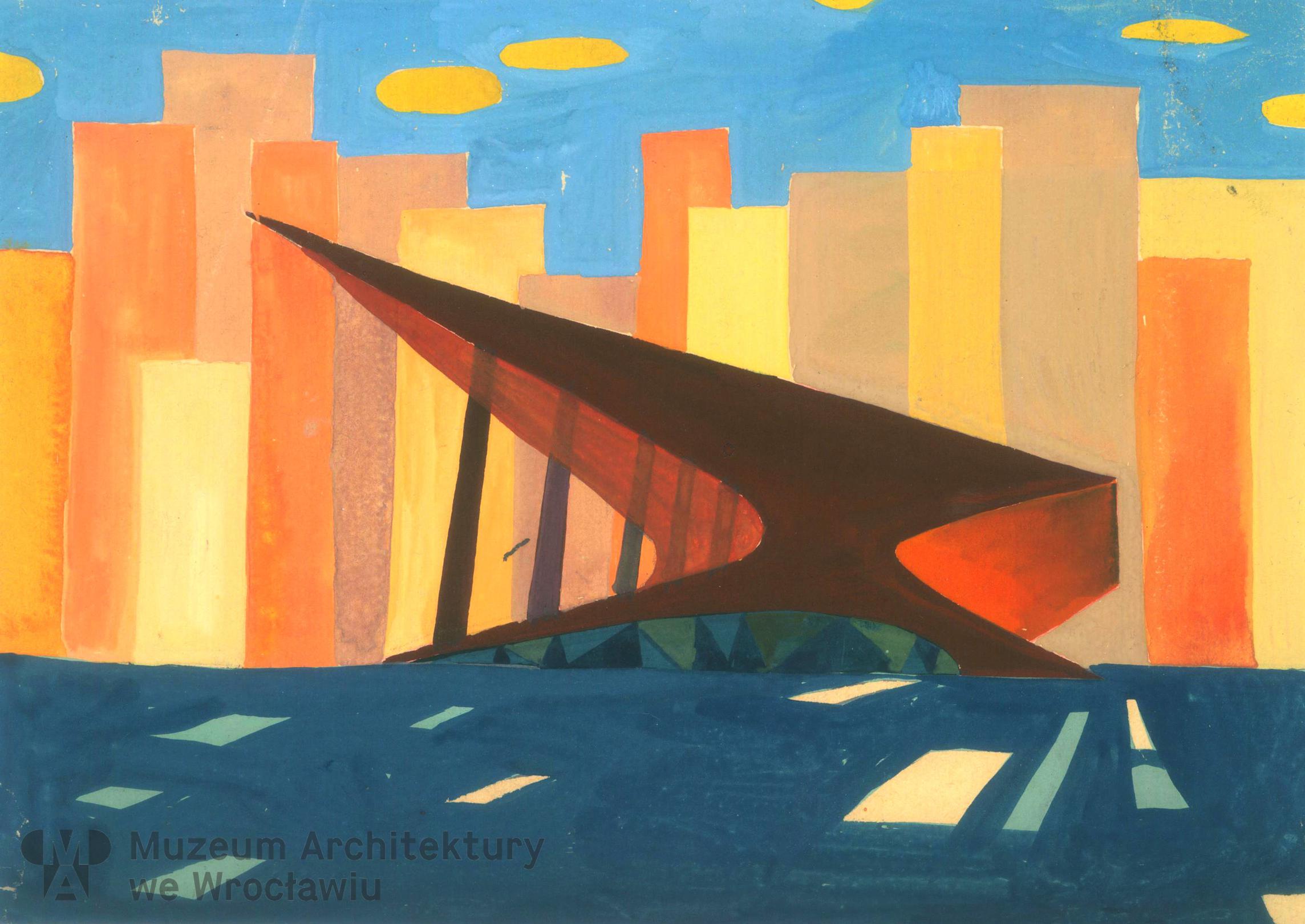 Molicki Witold Jerzy, Cykl “Forma i Kolor”. Kompozycja architektoniczna (pejzaż miejski), 