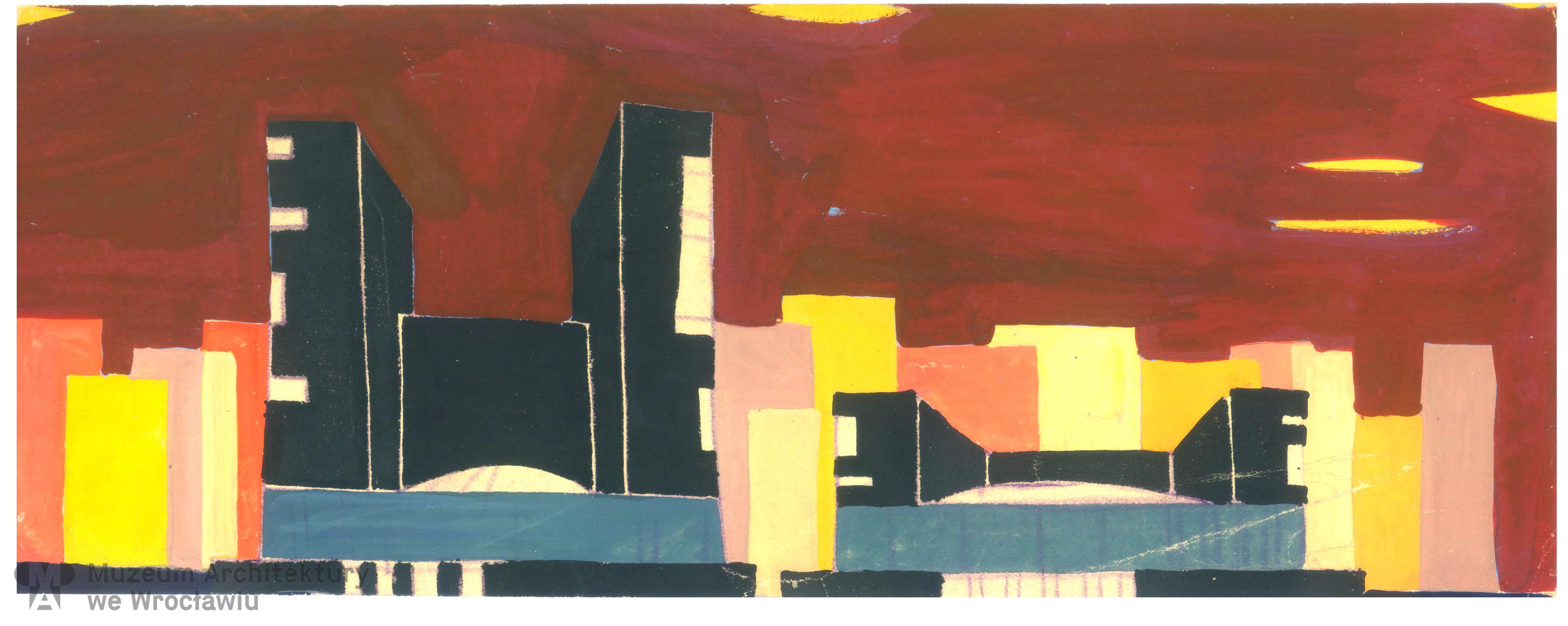 Molicki Witold Jerzy, Cykl “Forma i Kolor”. Kompozycja architektoniczna (pejzaż miejski), 