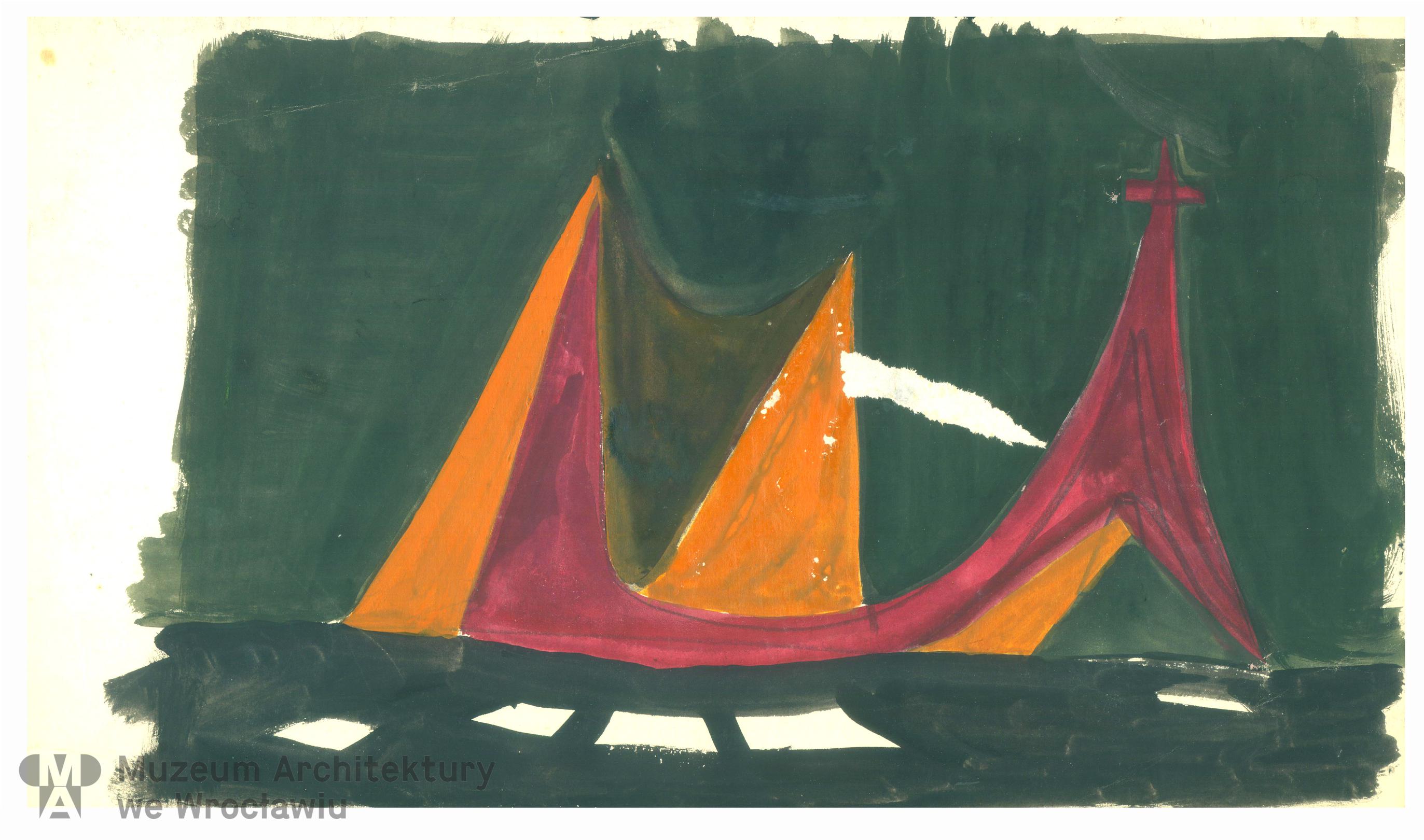 Molicki Witold Jerzy, Cykl “Forma i Kolor”. Kościół, szkic, 