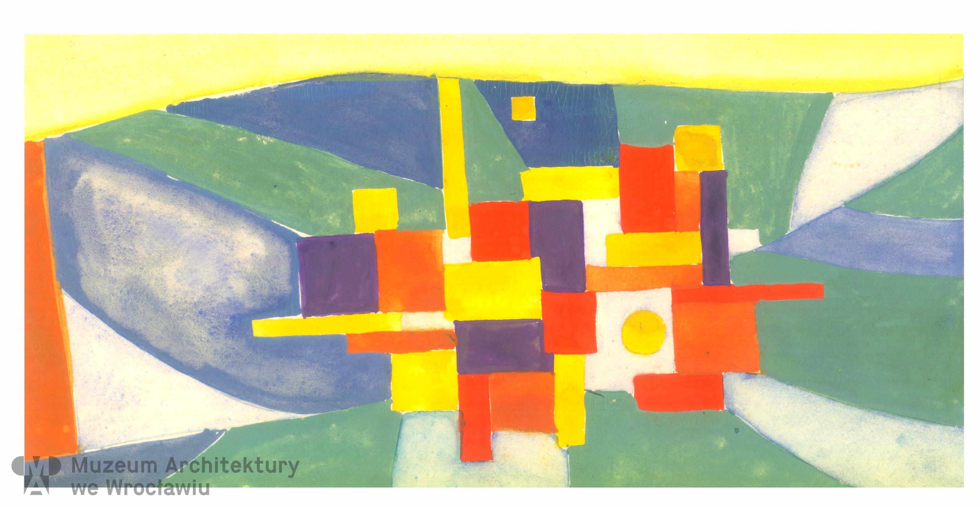 Molicki Witold Jerzy, Cykl “Forma i Kolor”. Kompozycja abstrakcyjna (architektoniczna), 