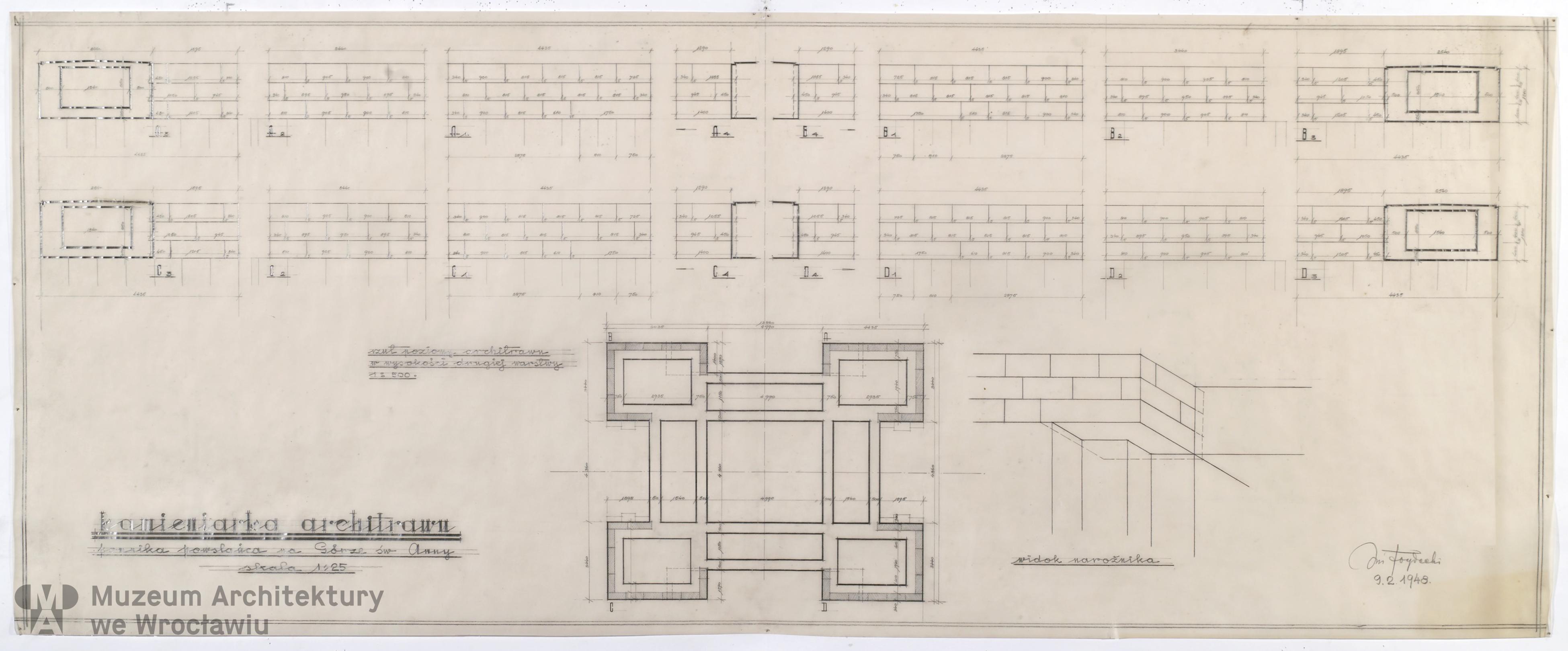 Frydecki Andrzej, Pomnik Czynu Powstańczego. Architraw, 1948.02.09