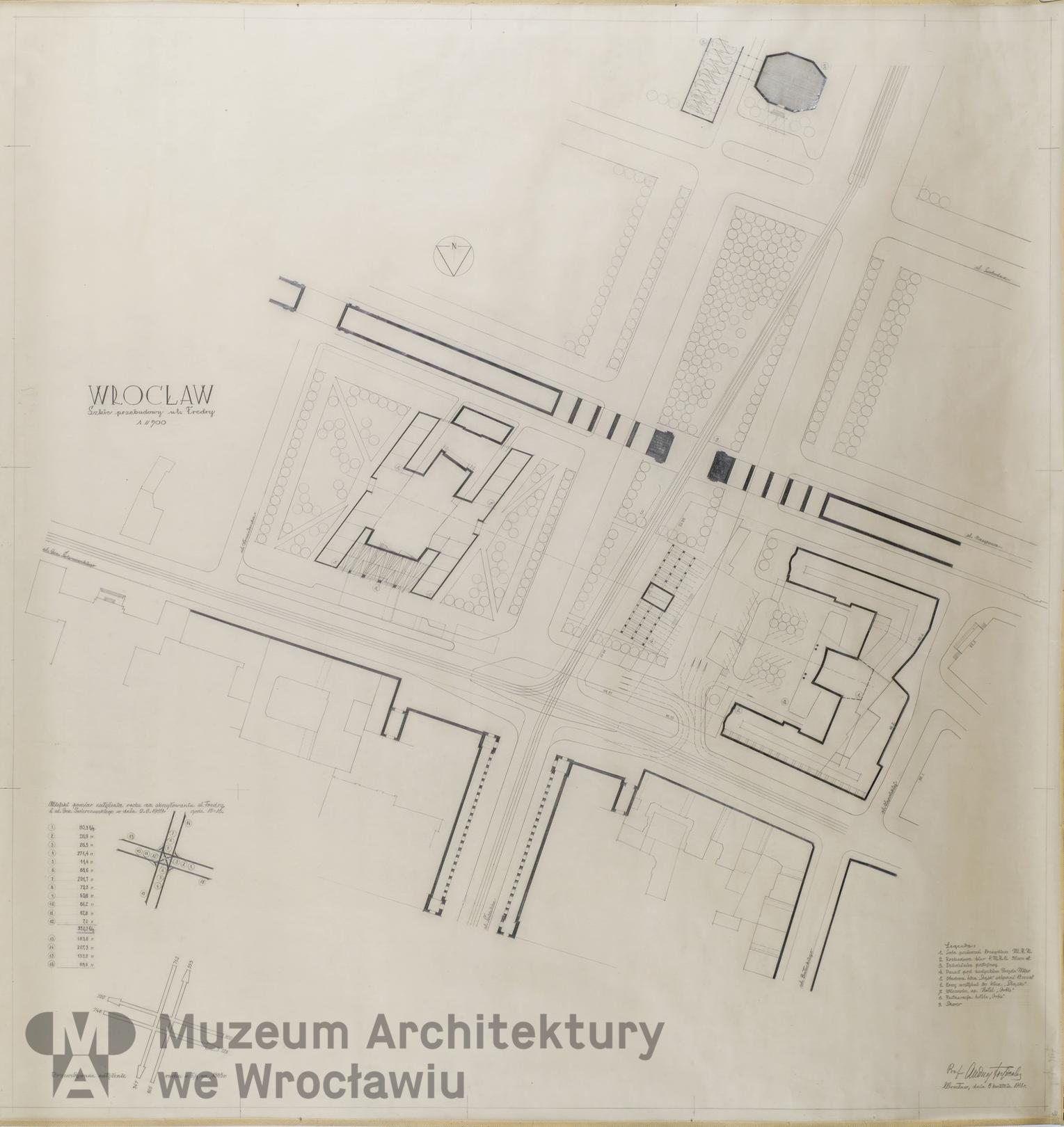 Frydecki Andrzej, Skrzyżowanie ulic Aleksandra Fredry i gen. Karola Świerczewskiego we Wrocławiu. Przebudowa, 1961.04.05